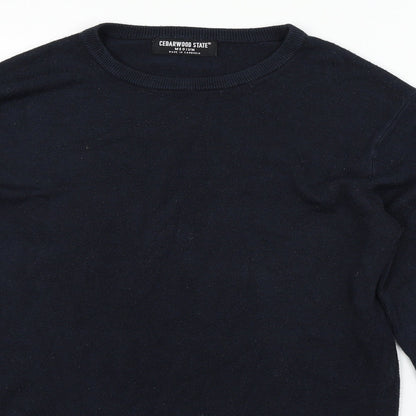 Cedar Wood State Mens Blue   Pullover Jumper Size M