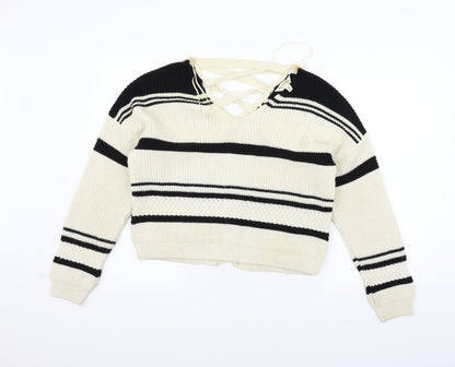 Womens UK Size 12 Miss Selfridge Beige Pullover Jumper