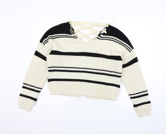 Womens UK Size 12 Miss Selfridge Beige Pullover Jumper