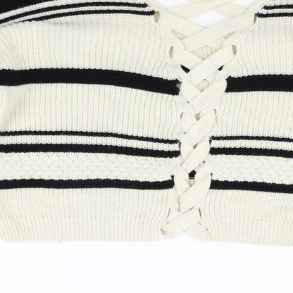 Womens UK Size 12 Miss Selfridge Beige Pullover Jumper