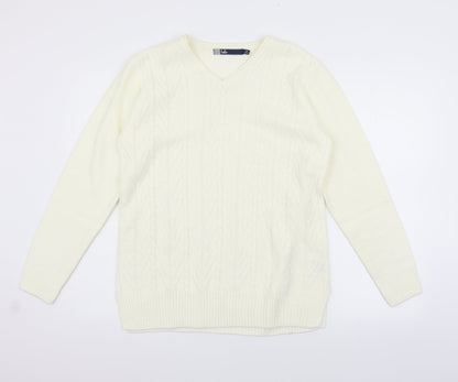 Womens UK Size M EWM Beige Pullover Jumper