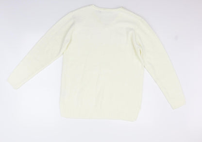 Womens UK Size M EWM Beige Pullover Jumper