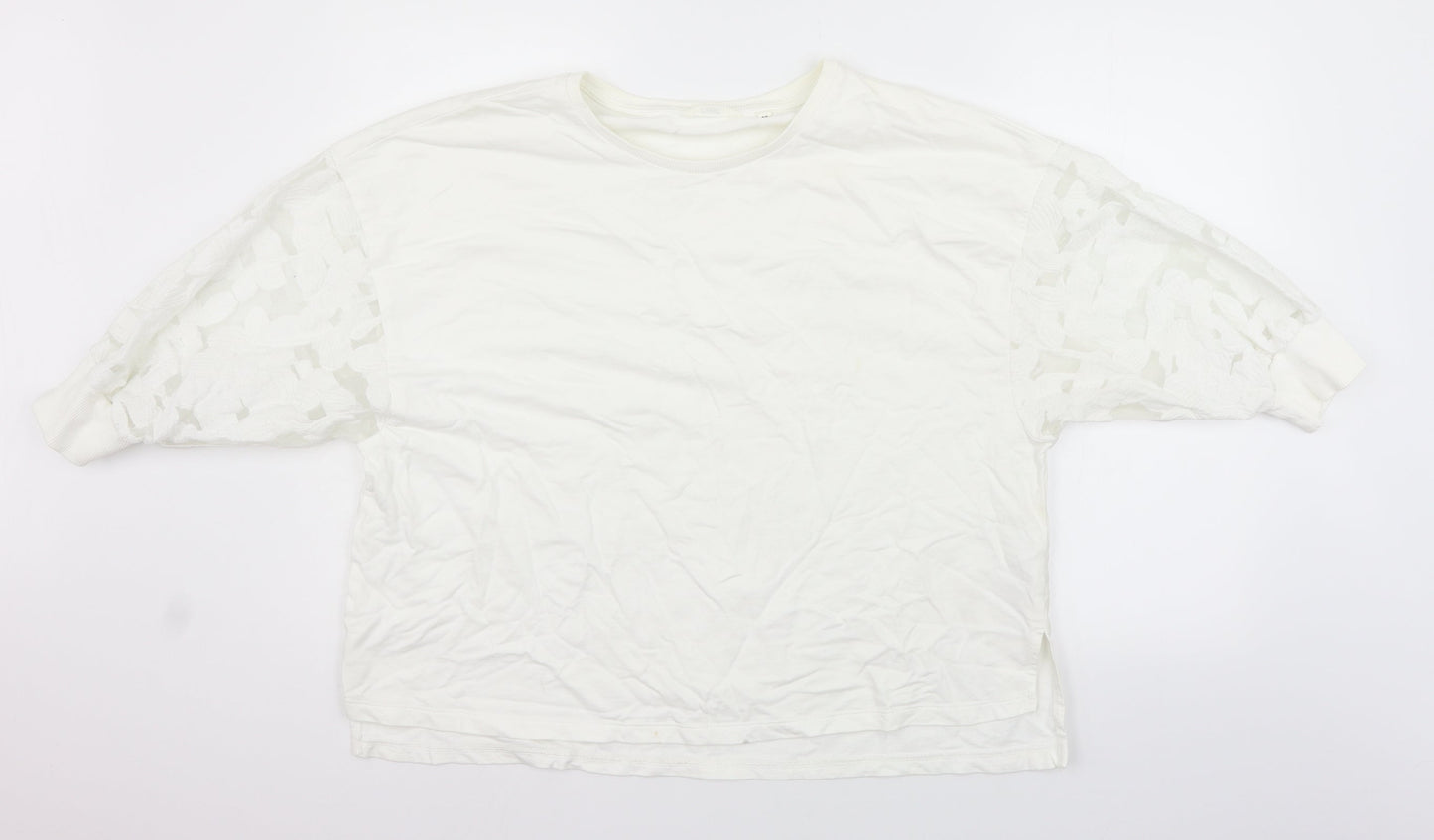 Womens UK Size 14 NEXT White Pullover Jumper