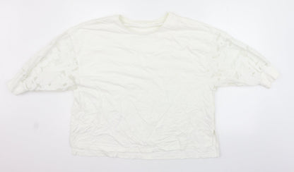 Womens UK Size 14 NEXT White Pullover Jumper
