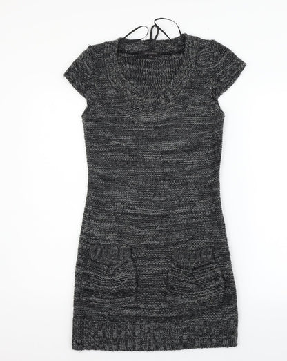 QED London Womens Grey   Jumper Dress  Size M