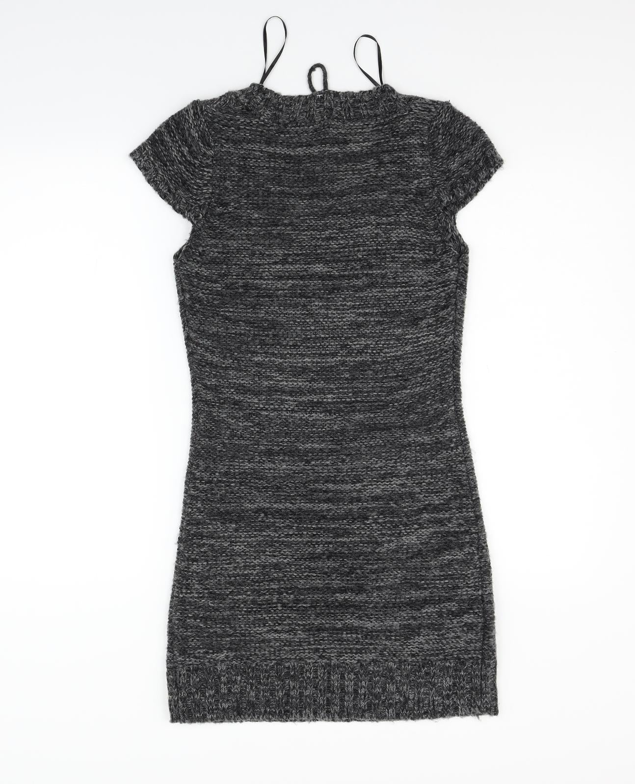 QED London Womens Grey   Jumper Dress  Size M