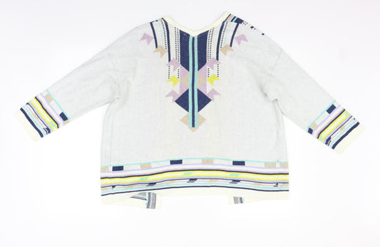 Womens UK Size 12 Marks and Spencer Beige Cardigan Jumper