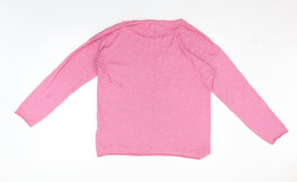 Womens UK Size L H&M Pink Pullover Jumper