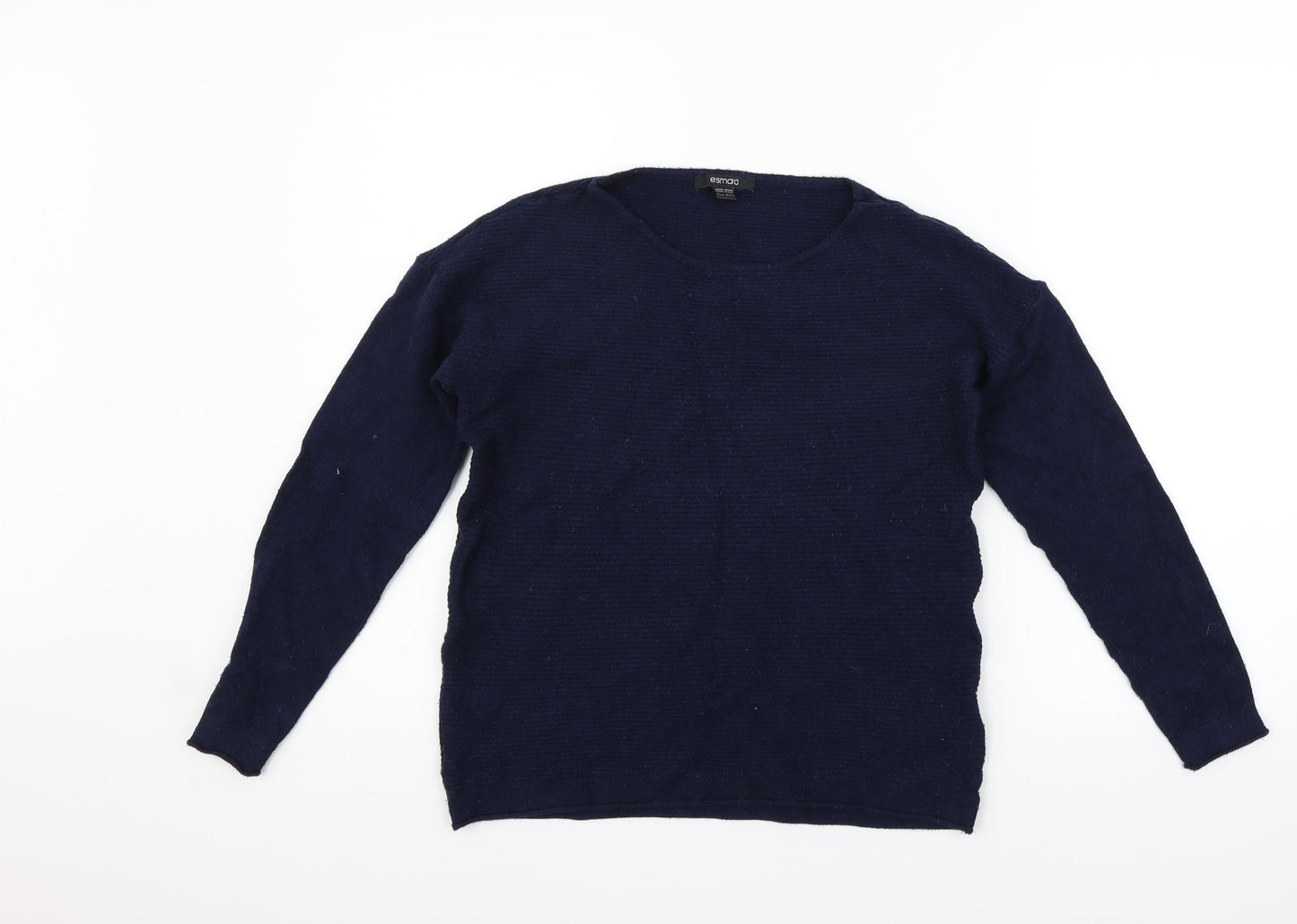 Womens UK Size 14 ESMARA Blue Henley Jumper