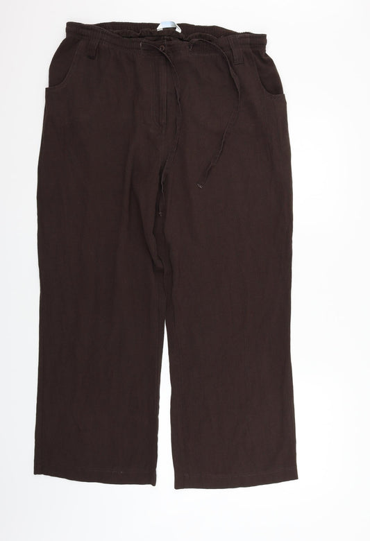 AMARANTO Womens Brown   Trousers  Size 16 L29 in