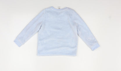 Disney Girls Blue Solid  Top Pyjama Top Size 5-6 Years  - snow man