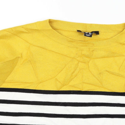 Womens UK Size M New Look Yellow Pullover Jumper
