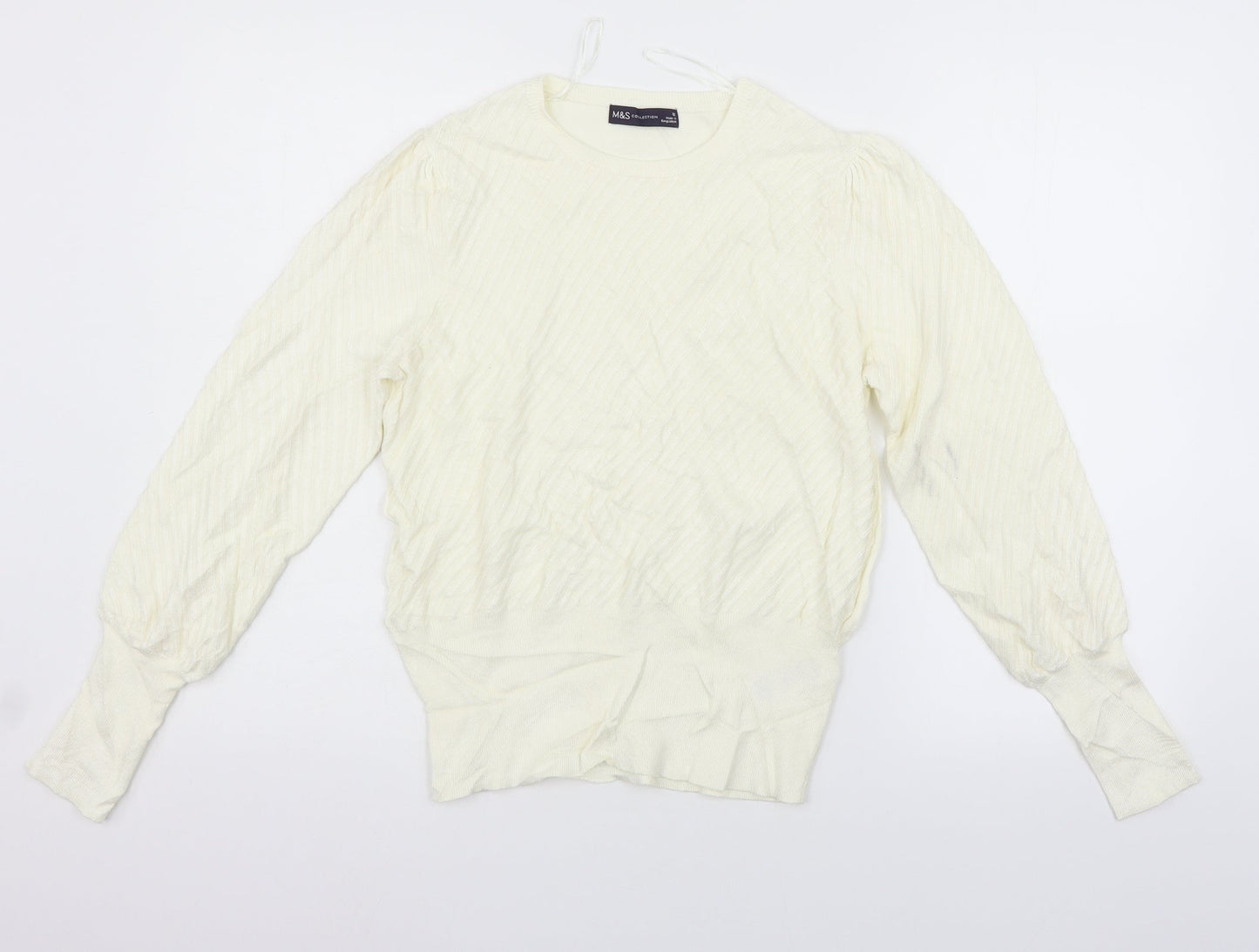 Womens UK Size 12 Marks and Spencer Beige Pullover Jumper
