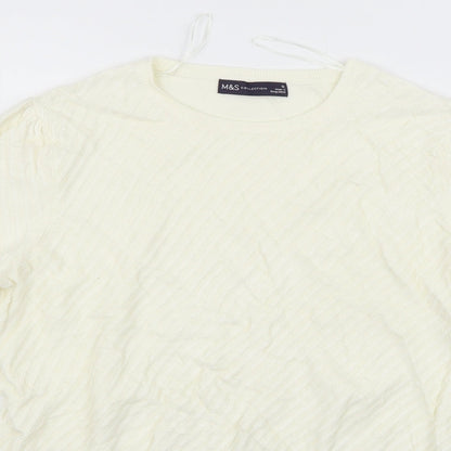 Womens UK Size 12 Marks and Spencer Beige Pullover Jumper