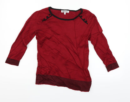 Womens UK Size 8 Debenhams Red Pullover Jumper