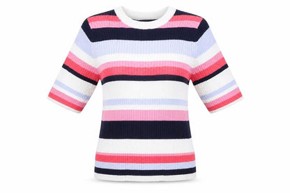 Marks & Spencer Womens Pink Striped  Pullover Jumper Size 10