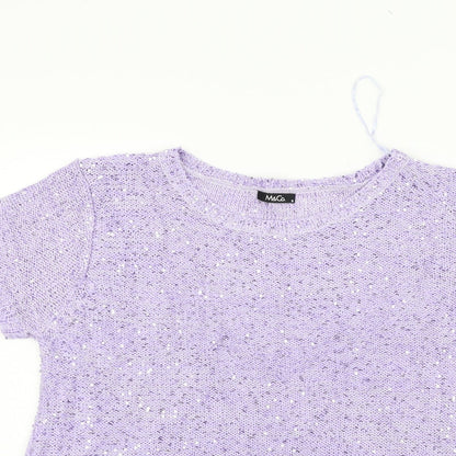 Womens UK Size 16 M&Co Pink Pullover Jumper