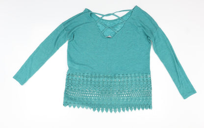 Womens UK Size 10 NEXT Green Pullover Jumper