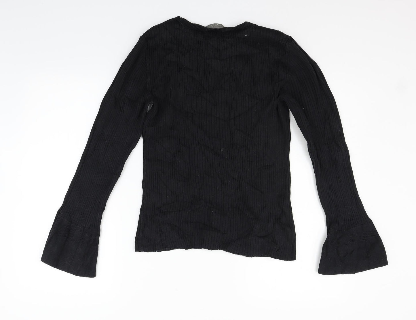 Womens UK Size L Oasis Black Basic T-Shirt