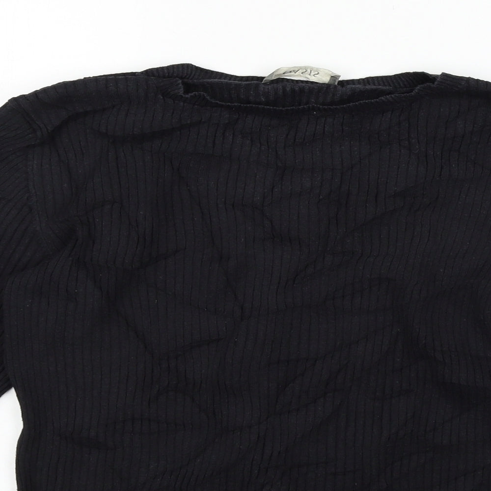 Womens UK Size L Oasis Black Basic T-Shirt