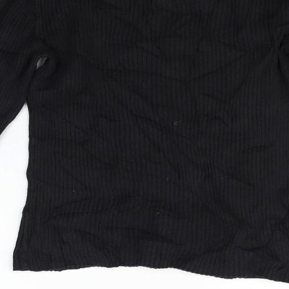 Womens UK Size L Oasis Black Basic T-Shirt