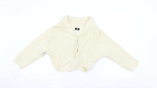 Womens UK Size M H&M Beige Cardigan Jumper
