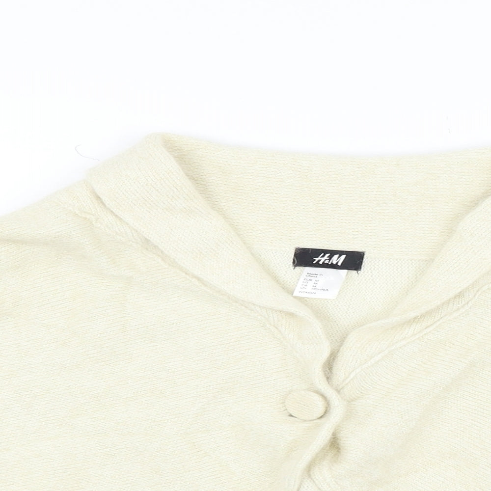 Womens UK Size M H&M Beige Cardigan Jumper