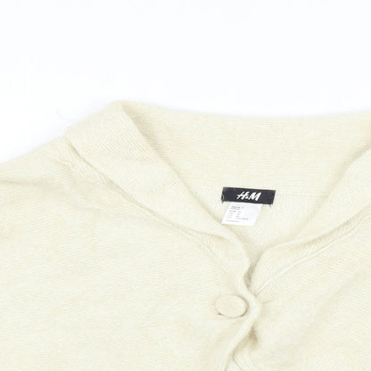 Womens UK Size M H&M Beige Cardigan Jumper