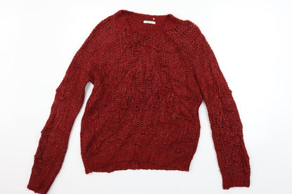 TU Womens Red   Pullover Jumper Size 12