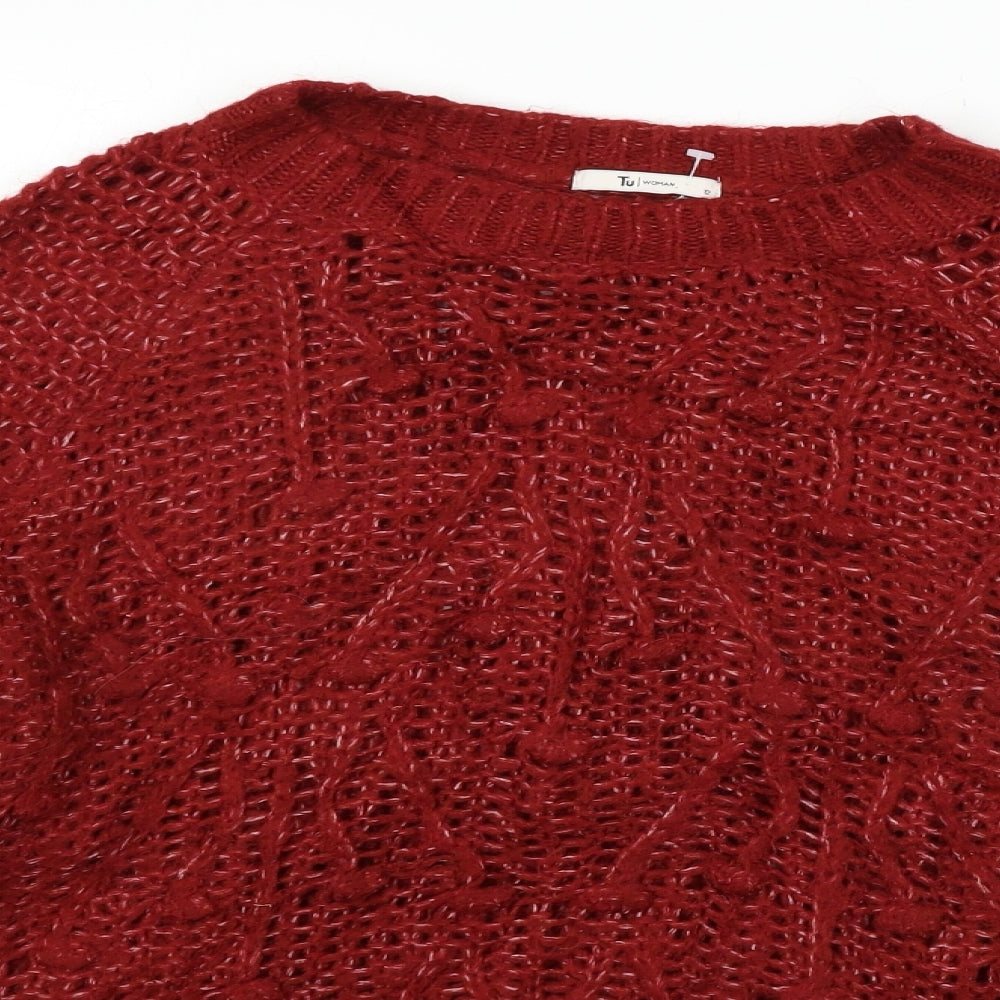 TU Womens Red   Pullover Jumper Size 12