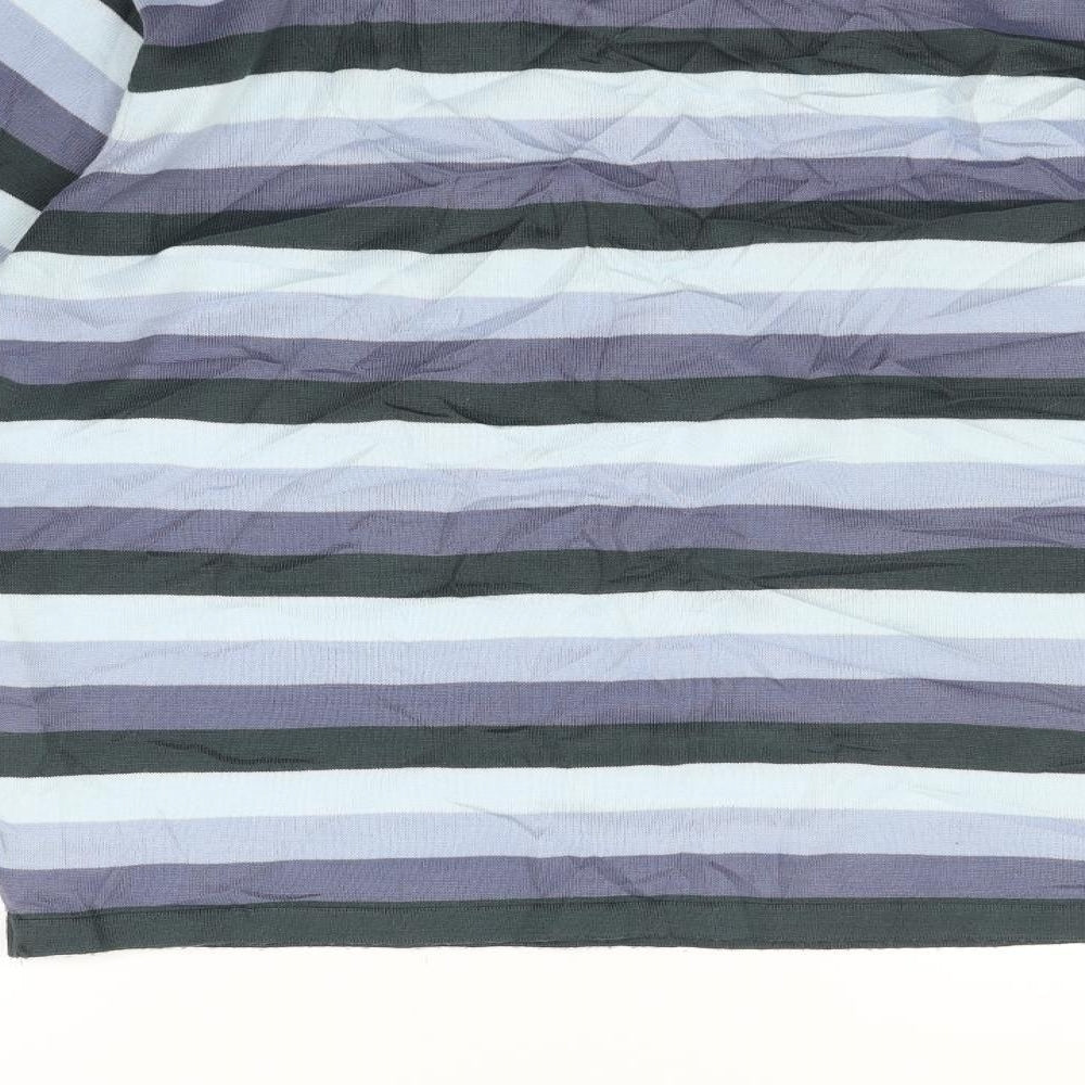 Defined Womens Blue Striped  Pullover Jumper Size L