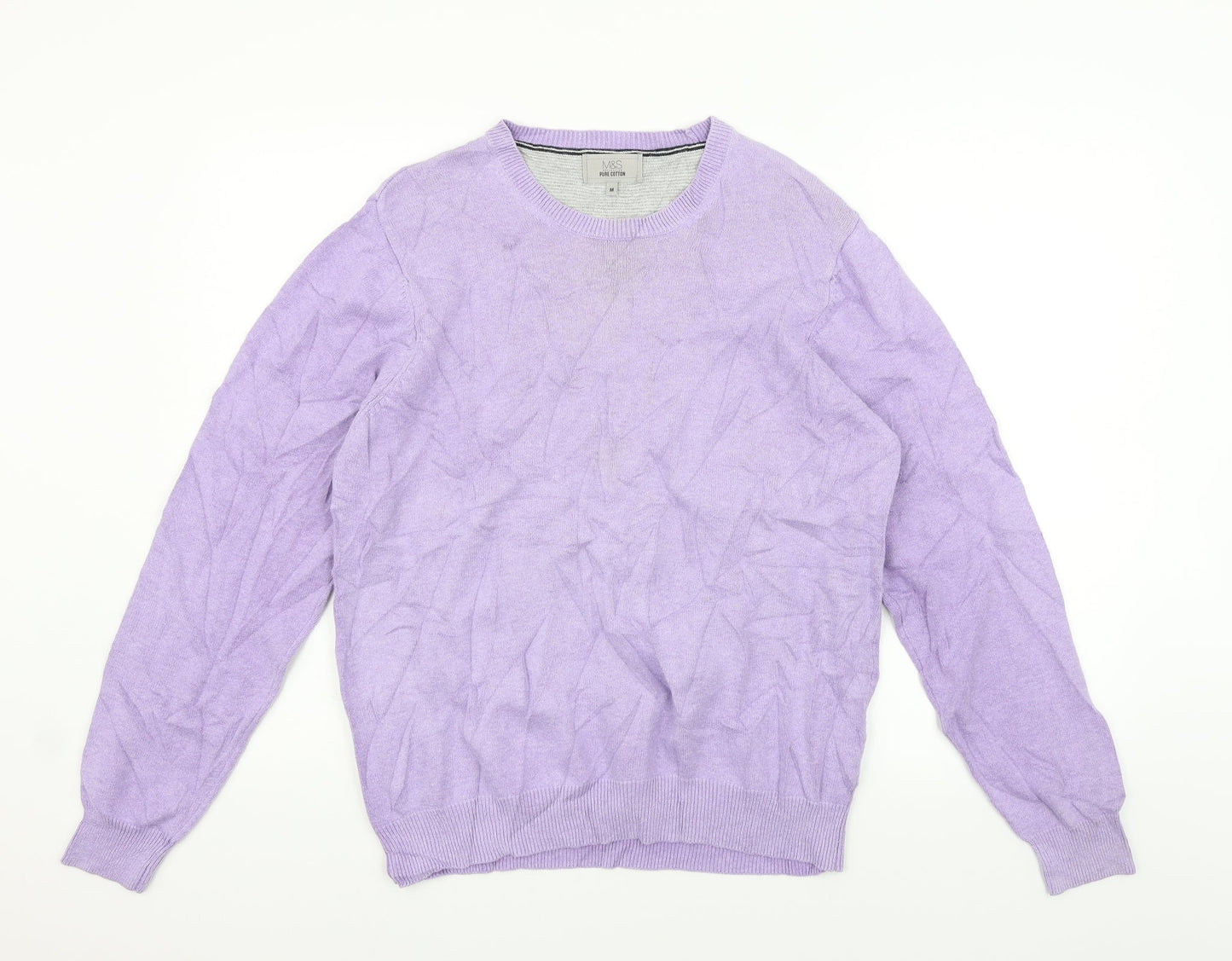 Womens UK Size M Marks and Spencer Purple Pullover Jumper