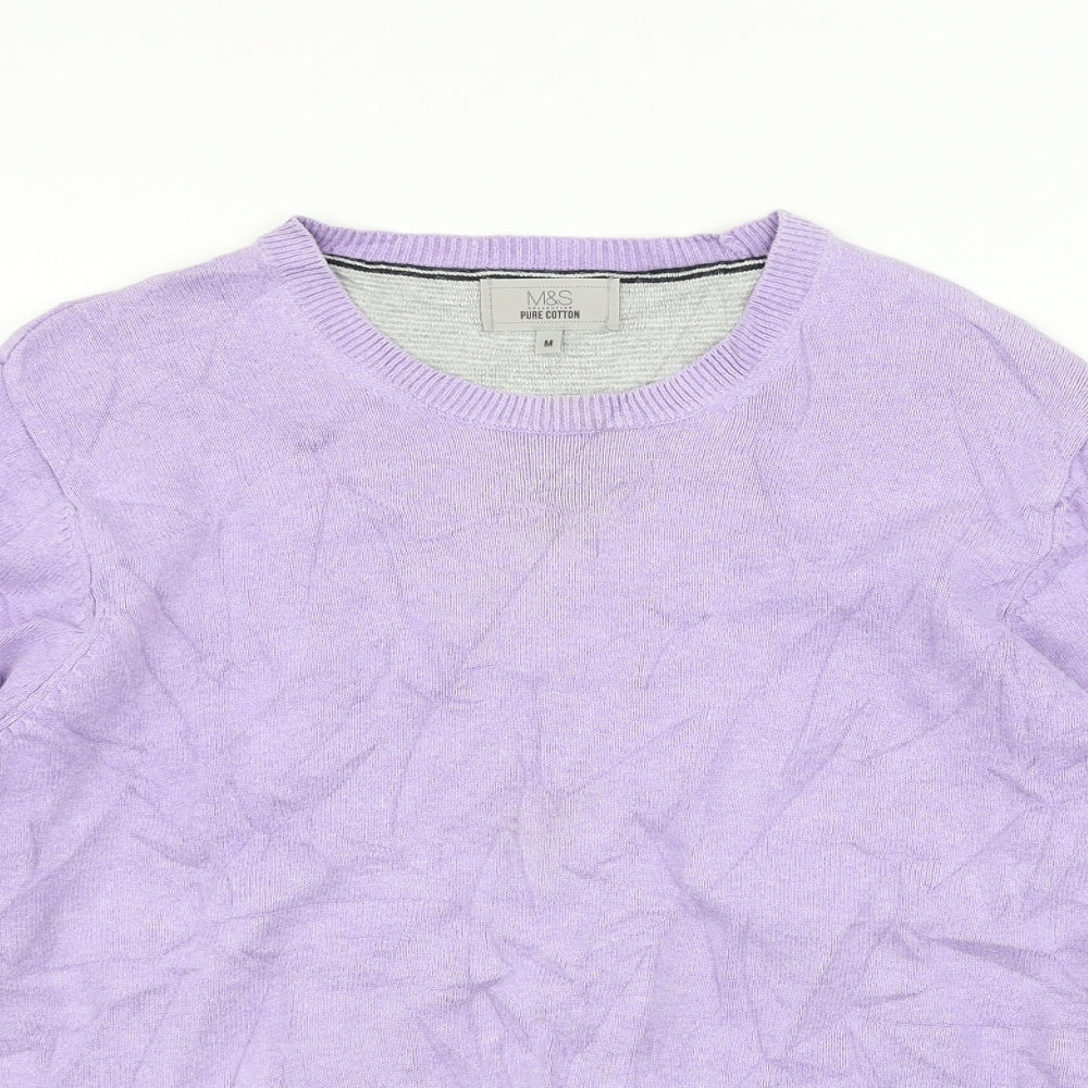 Womens UK Size M Marks and Spencer Purple Pullover Jumper