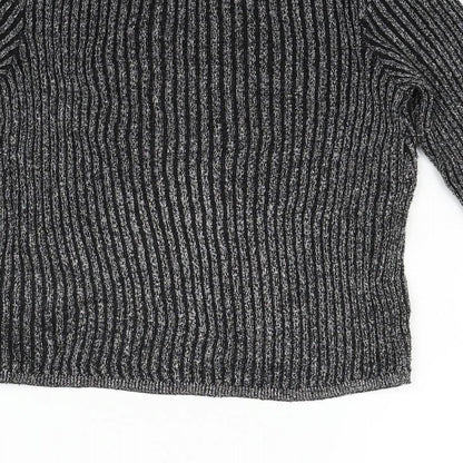H&M Girls Black   Henley Jumper Size 11-12 Years