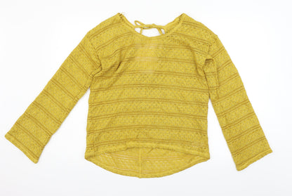 Womens UK Size 12 NEXT Yellow Pullover Jumper