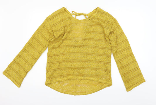 Womens UK Size 12 NEXT Yellow Pullover Jumper