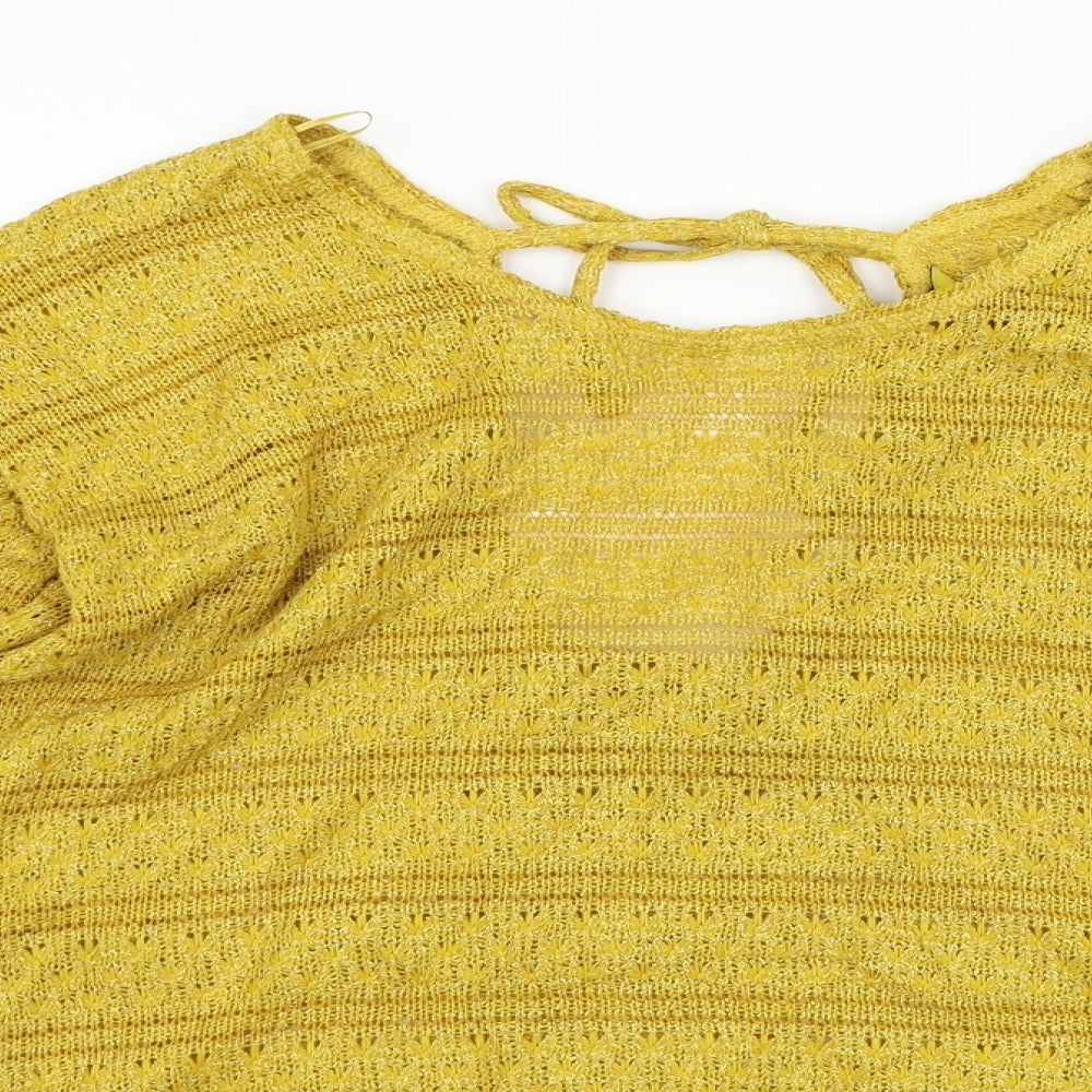 Womens UK Size 12 NEXT Yellow Pullover Jumper