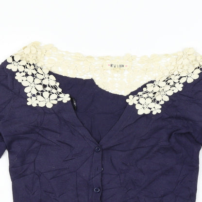 Womens UK Size M New Look Blue Pullover Jumper