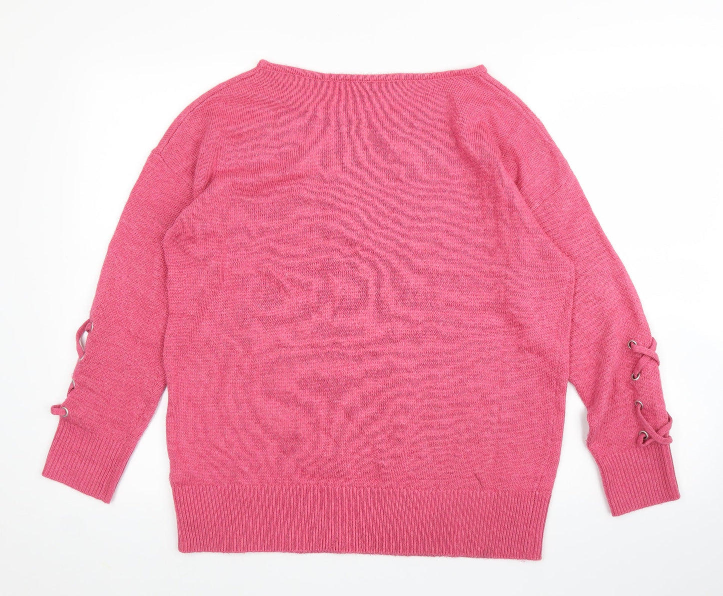 Womens UK Size 14 Love Knitwear Pink Pullover Jumper