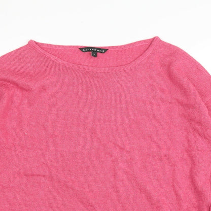 Womens UK Size 14 Love Knitwear Pink Pullover Jumper