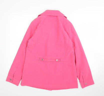 Womens UK Size 10 Klassik Pink Overcoat
