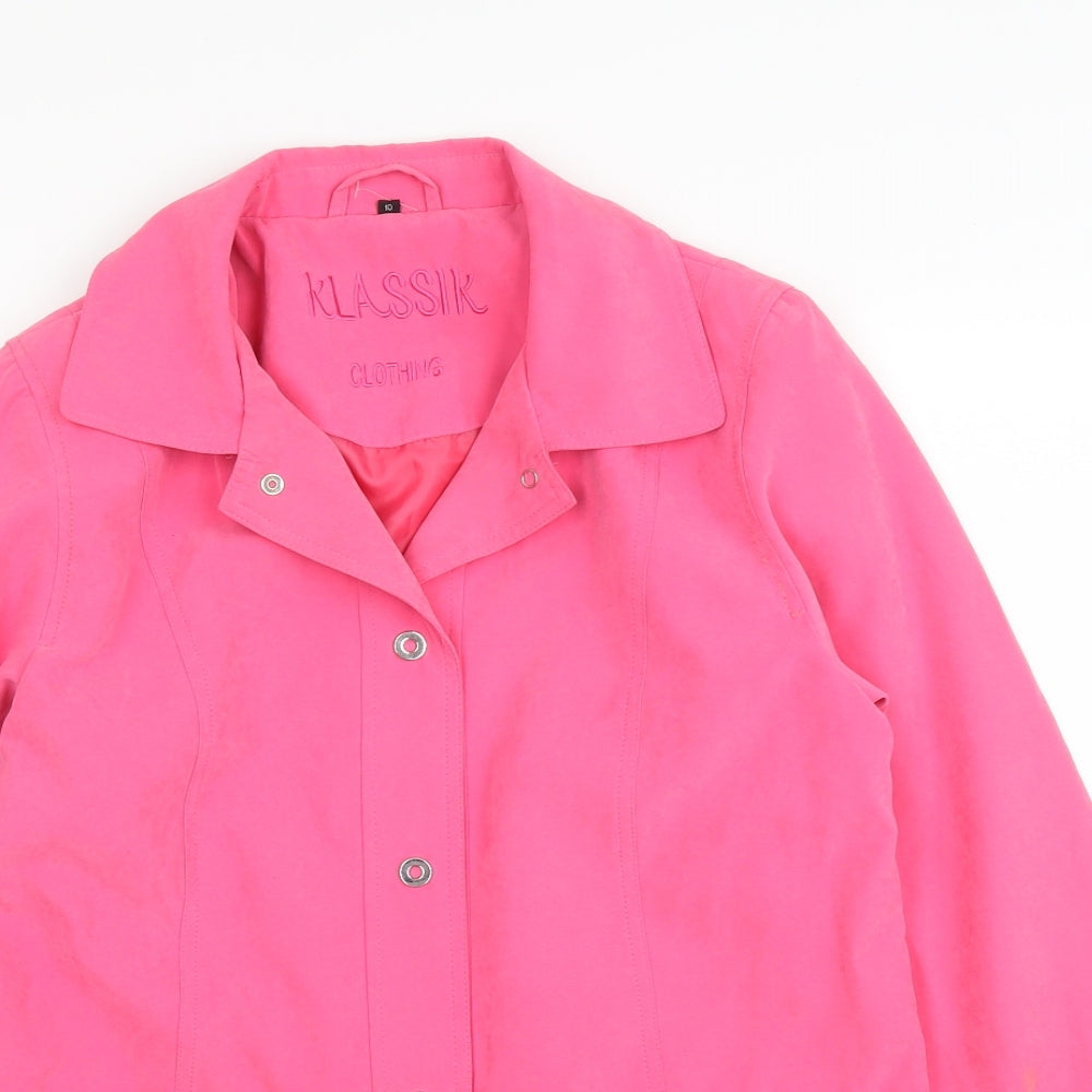 Womens UK Size 10 Klassik Pink Overcoat