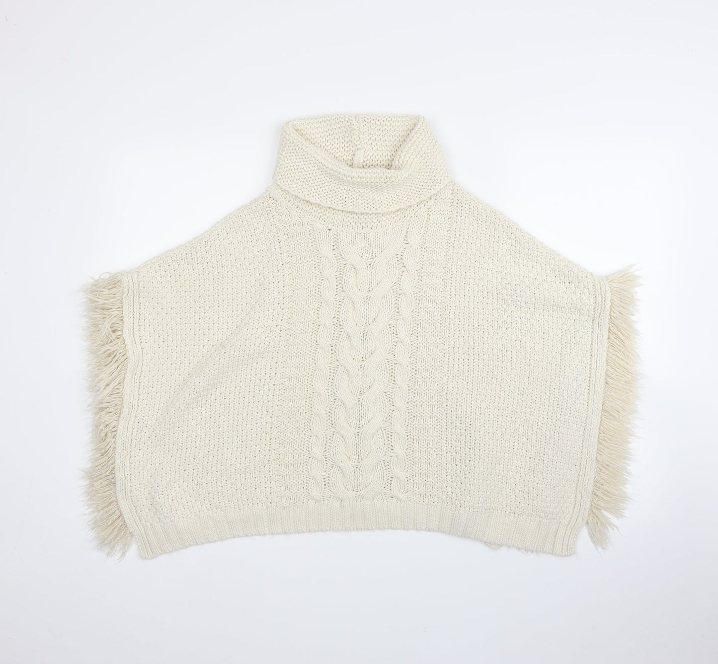 NEXT Girls Ivory   Pullover Jumper Size 9-10 Years  - Poncho