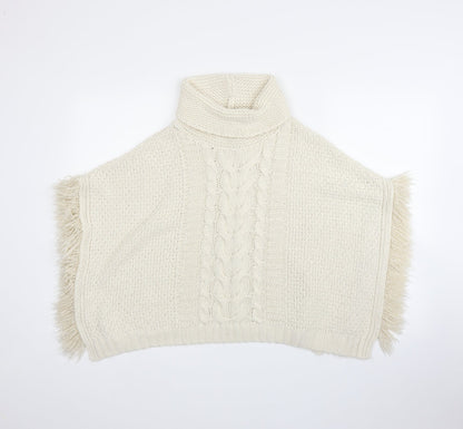 NEXT Girls Ivory   Pullover Jumper Size 9-10 Years  - Poncho