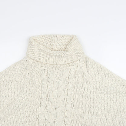 NEXT Girls Ivory   Pullover Jumper Size 9-10 Years  - Poncho