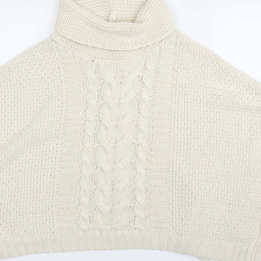 NEXT Girls Ivory   Pullover Jumper Size 9-10 Years  - Poncho