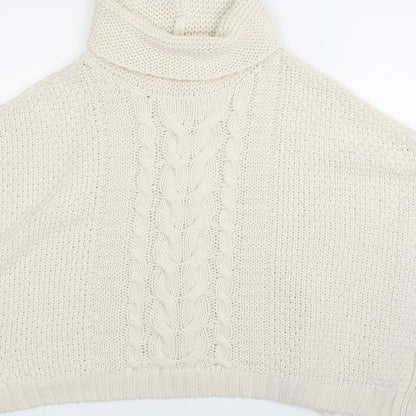 NEXT Girls Ivory   Pullover Jumper Size 9-10 Years  - Poncho