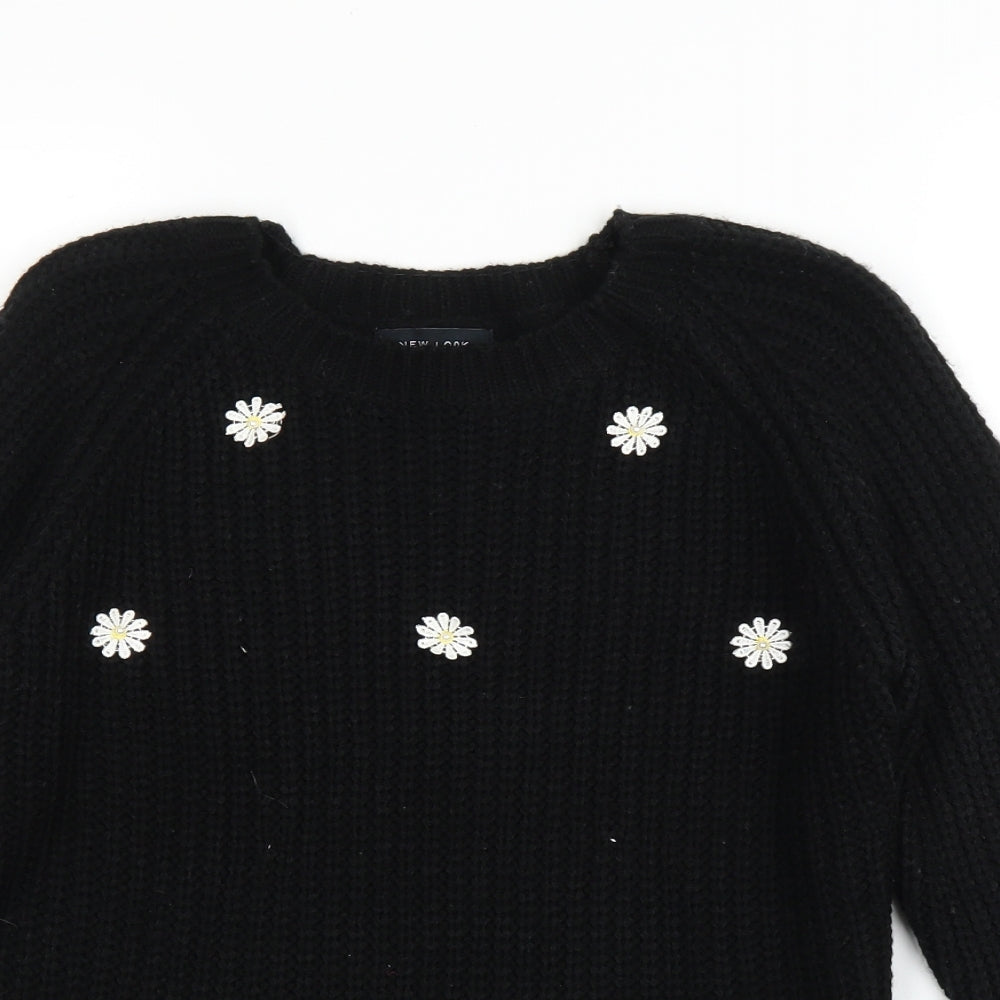 Womens UK Size 10 New Look Black Pullover Jumper