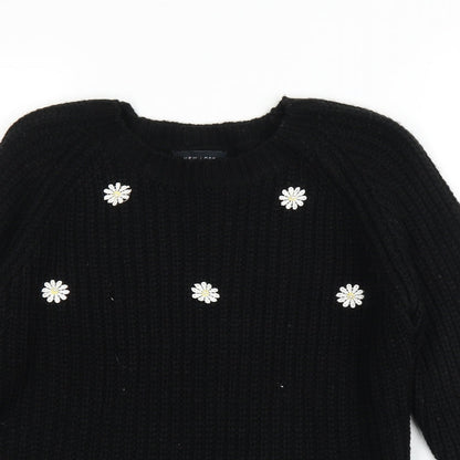 Womens UK Size 10 New Look Black Pullover Jumper