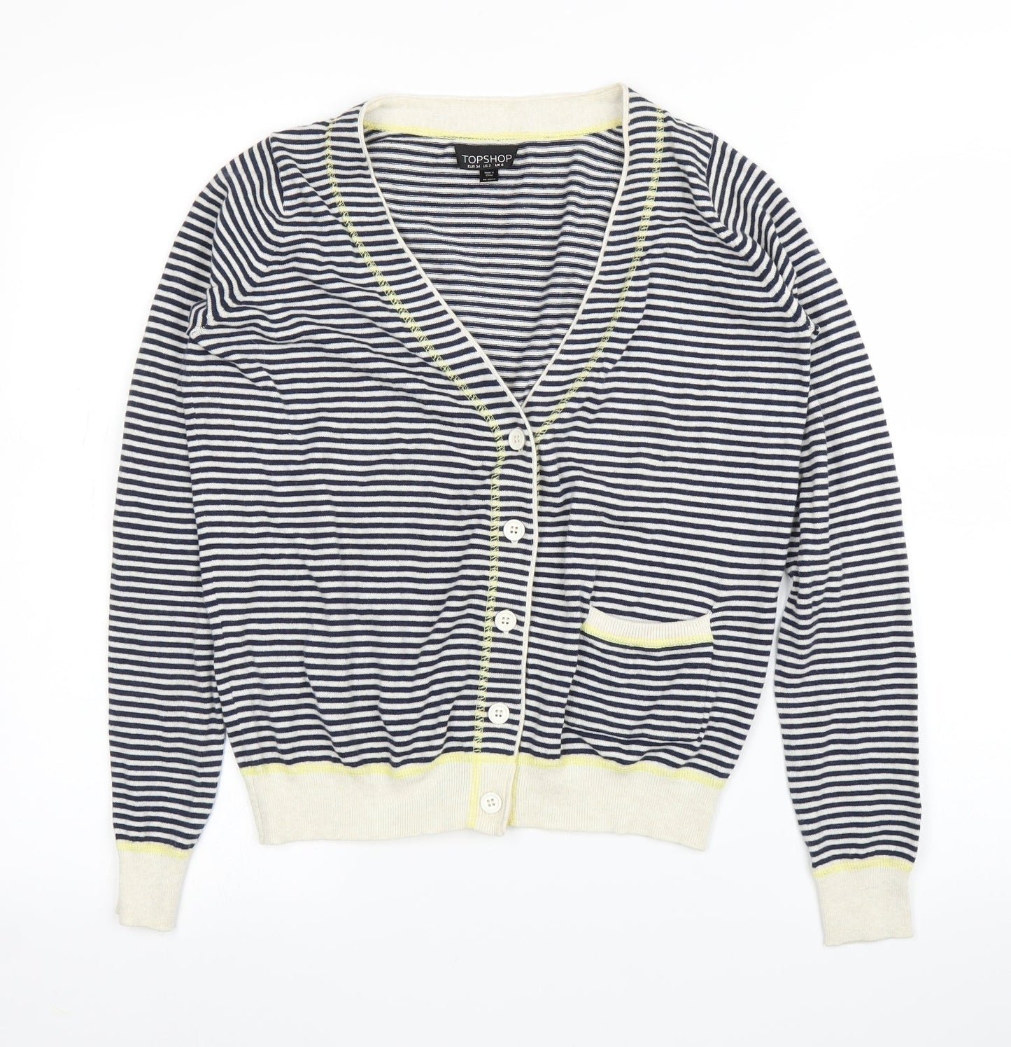 Womens UK Size 6 Topshop Blue Cardigan Jumper
